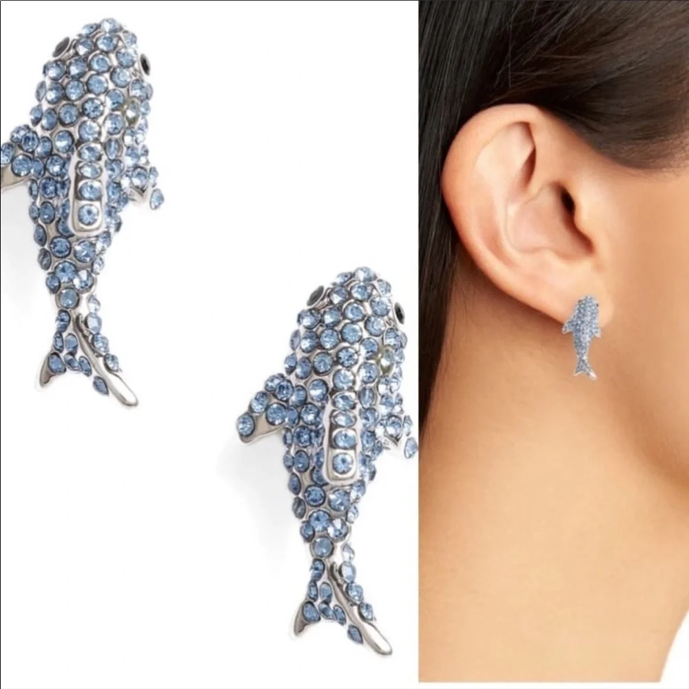 Kate Spade California Pave Shark Earrings